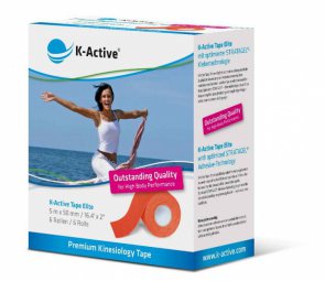 Кинезиотейп деликатный K-ACTIVE ELITE SENSITIVE 5см/5м ЖЕЛТЫЙ