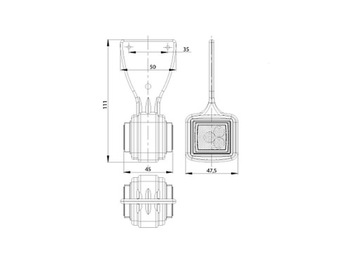 Светодиодный боковой габаритный фонарь L + R