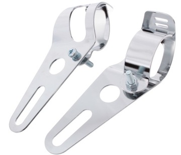 Mocowanie Owiewki Szyby Uchwyt Lampy Reflektora Metalowy Chromowany Chopper