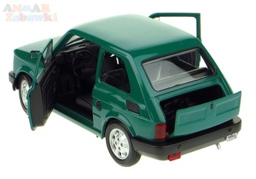 FIAT 126p МЕТАЛЛИЧЕСКАЯ МОДЕЛЬ WELLY 1:21 MALUCH GREEN