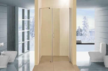 5mm Drzwi ze stałą częścią 125 regulacja 124-129cm