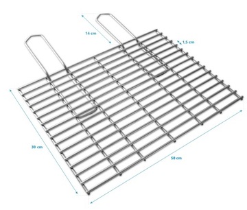 Решетка для коптильни из нержавеющей стали 58x30см RO