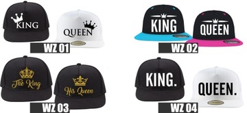 ШЛЯПЫ SNAPBACK ДЛЯ ПАР KING QUEEN ДЕНЬ СВЯТОГО ВАЛЕНТИНА x2