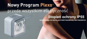 РОЗЕТКА LEGRAND PLEXO 2P+Z С СЕРОЙ СТАВКОЙ