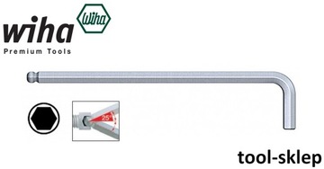 Длинный угловой шестигранный ключ, шаровая головка 2,5 мм Wiha