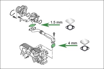 Заглушки EGR 1.9 TDi VOLKSWAGEN Golf Passat Polo