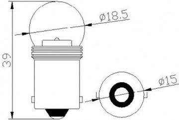 светодиодная лампа Ba15s P21W P5W CREE 12v 24v ДНЕВНОЙ СВЕТ