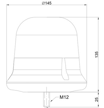 СИГНАЛЬНАЯ ЛАМПА ПЕТУХ LED 12В/24В IP68