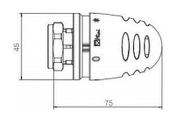 МИНИ-ТЕРМОСТАТИЧЕСКАЯ ГОЛОВКА ГЕРЦ для клапана M28x1,5