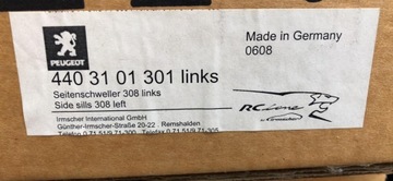 фото thumb №7, Peugeot 308 накладка порога ліва поріг irmscher