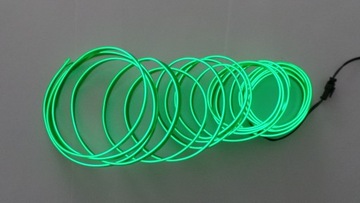 Зеленая оптоволоконная лента EL WIRE Ambient LED 5м