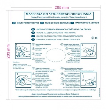 Maseczka ustnik do sztucznego oddychania M1