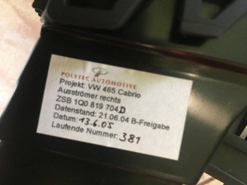 фото thumb №9, Решётка воздуховод vw scirocco eos левая правая 1q0