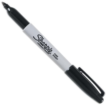 Маркер универсальный строительный перманентный черный Sharpie Fine - 12 шт.