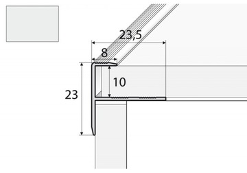 Лестничный профиль под плитку А85 - 200см ALU. ПРИРОДА