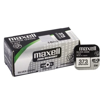 серебристый мини-аккумулятор Maxell 373 / SR 916 SW