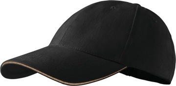 Malfini 6p 306 Baseball Cap высококачественные 6 панелей черные