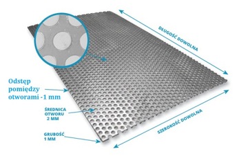 Лист нержавеющей стали перфорированный размером 1 RV 2-3