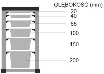 POJEMNIK GASTRONOMICZNY GN 2/3 gł.65MM STAL 23065