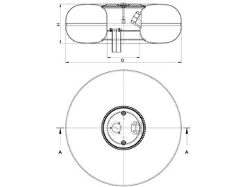 GZWM 630/225 ТОРОИДАЛЬНЫЙ БАК ДЛЯ СПГ 55 Л ВНУТРЕННИЙ ЦИЛИНДР 2024 г.