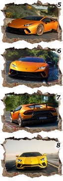 3D авто наклейки на стену Lamborghini 100x70