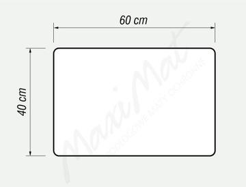 Настольный коврик черный матовый 60x40см 1,7мм