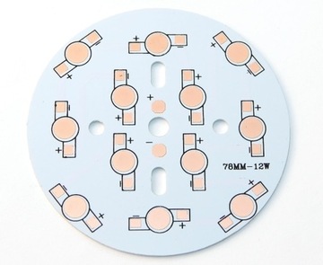 Alu PCB płytka star 12x POWER LED 1W 3W 5W 78mm W