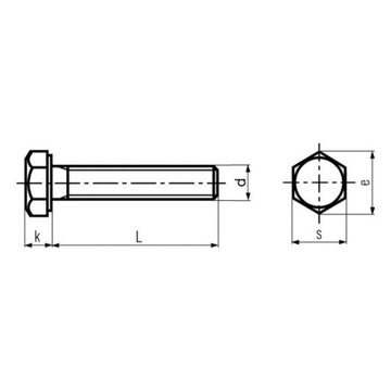 Винт с шестигранной головкой DIN 933 M20x80 10,9 CZ 25шт.