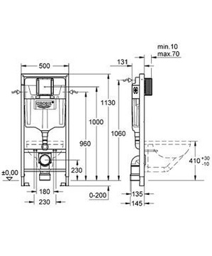 РАМА ДЛЯ ЧАШИ GROHE FRESH ROCA GAP БЕЗ ОБОДКИ WO BOARD