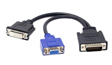 Кабель DMS-59 – DVI 24+5 и 15-контактный VGA ДВА МОНИТОРА