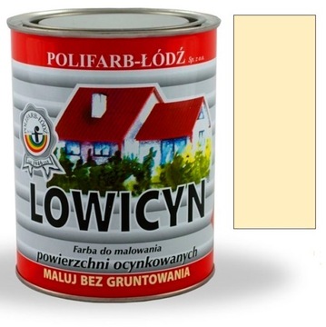 Краска Lowicyn оцинкованная Слоновая Кость RAL1014 MAT 5L