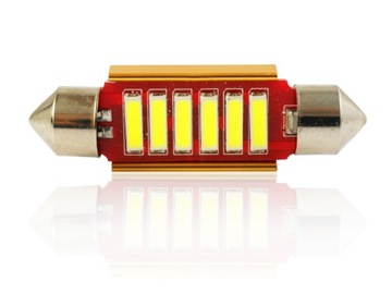 C5W LED 6 SMD 7014 C10W CANBUS CAN BUS МОЩНЫЙ 42 мм