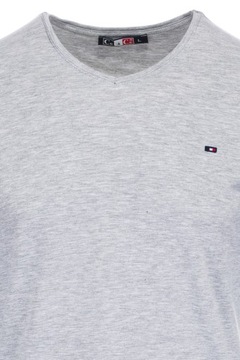 BLUZKA MĘSKA DŁUGI RĘKAW LONGSLEEVE BASIC SZARA XL