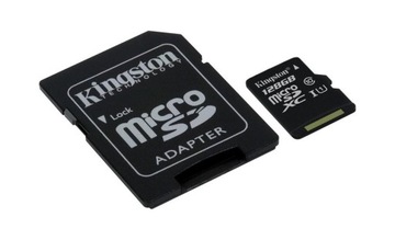 Карта памяти Kingston microSDXC Class10 UHS емкостью 128 ГБ