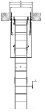 Чердачная лестница с люком FAKRO LWK PLUS 80х120/280