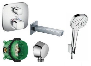 Hansgrohe set for plaster with a thermostat to baths, фото