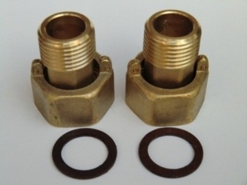 Half connectors water meter 1/ 2" з gaskets set., фото