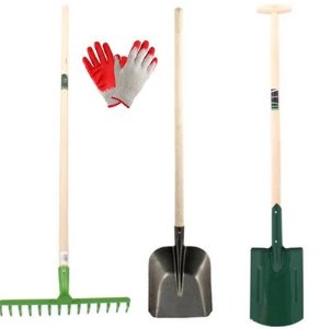 Set garden rake shovel garden, фото