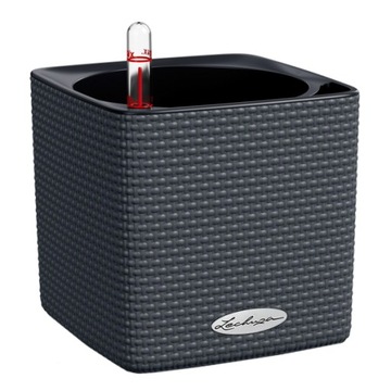 Flowerpot lechuza cube color 14 gray - slate, фото