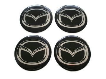 Emblems on caps disks caps stickers mazda 55mm logo, фото