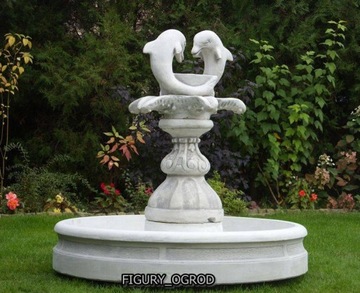 Fountain garden concrete dolphins m101 new, фото