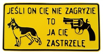 Табличка увага собака zastrzele алюміній -4 кольори, фото