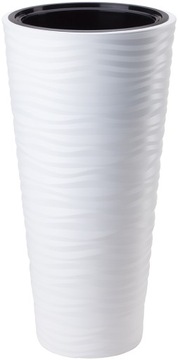 Flowerpot sugars 3-door high with cartridge h56 fi30 white rack on frost ultraviolet terraces, фото