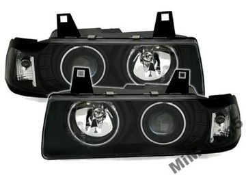 Фонаря angel глазки bmw e36 90-99 coupe black черный ccfl, фото