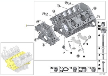 Новый блок двигателя низ з поршнями m-power s63b44a оригинал, фото