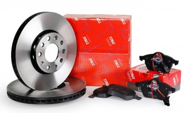 Disks pads trw front toyota yaris 3 258mm, фото