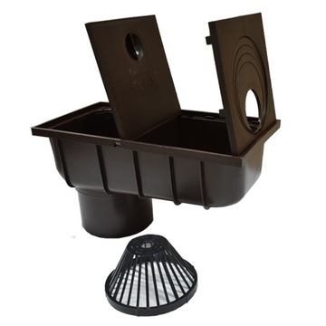 Deposition drainage pipe lower audit compartment 110 mm brown, фото