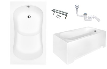 Trough rectangular acrylic besco aria rehab drain sideways 120 x 70 centimeters, фото