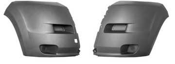 Ducato boxer jumper 06-14 bumper front angle 2pcs complete dark gray, фото