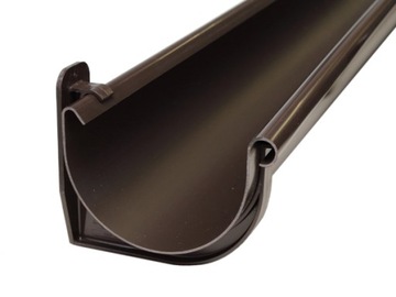 Gutter roof pvc - у gamrat 75mm dark brown, фото
